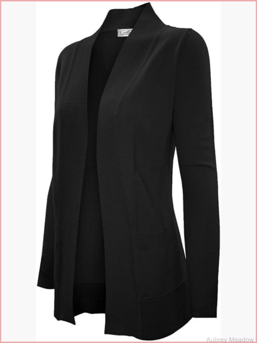 Open Front Knit Cardigan with Pockets